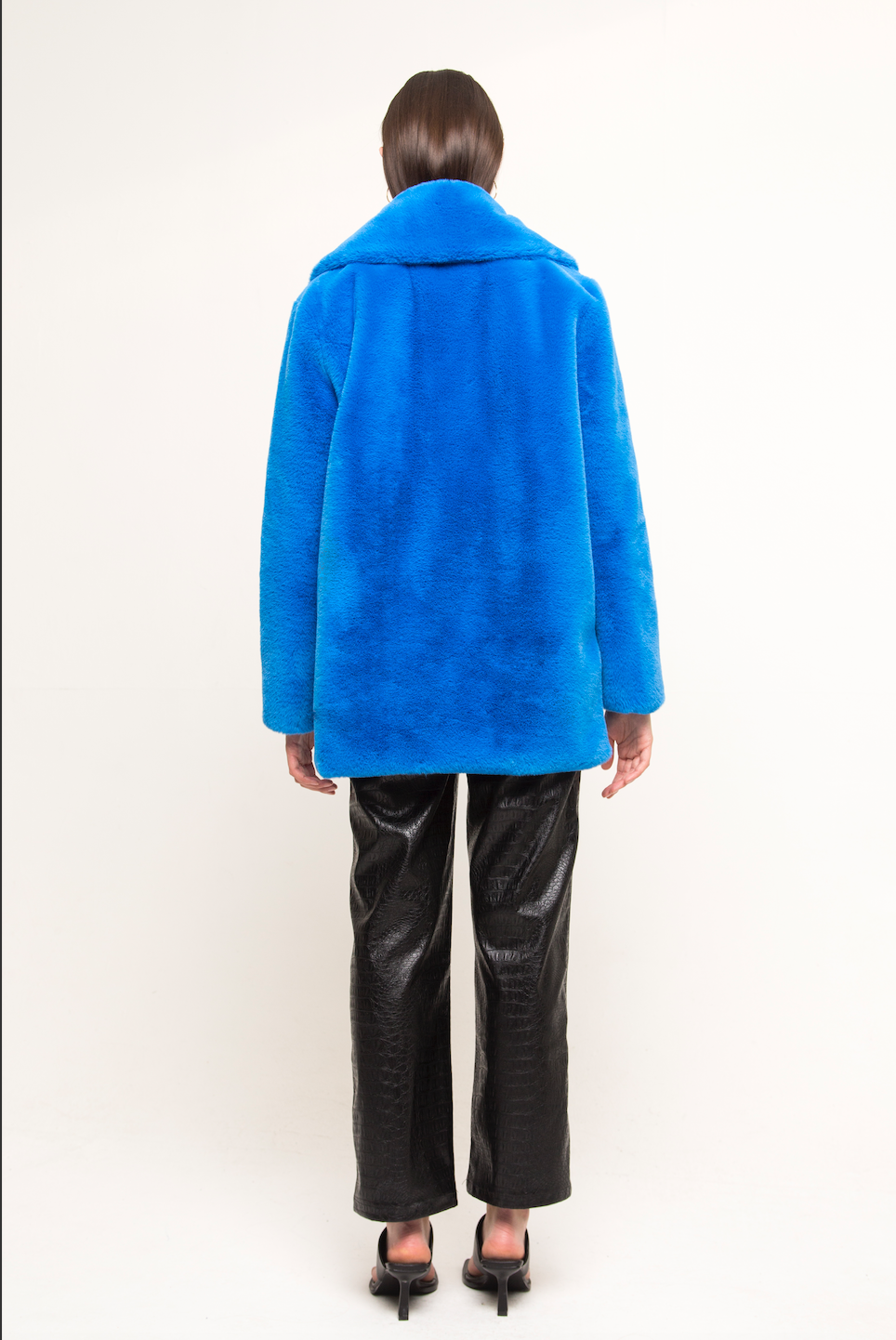 HENDRIX FAUX FUR COAT FRENCH BLUE